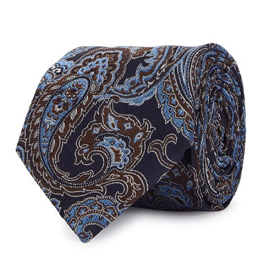 Corneliani Floral-Embroidered Silk Tie